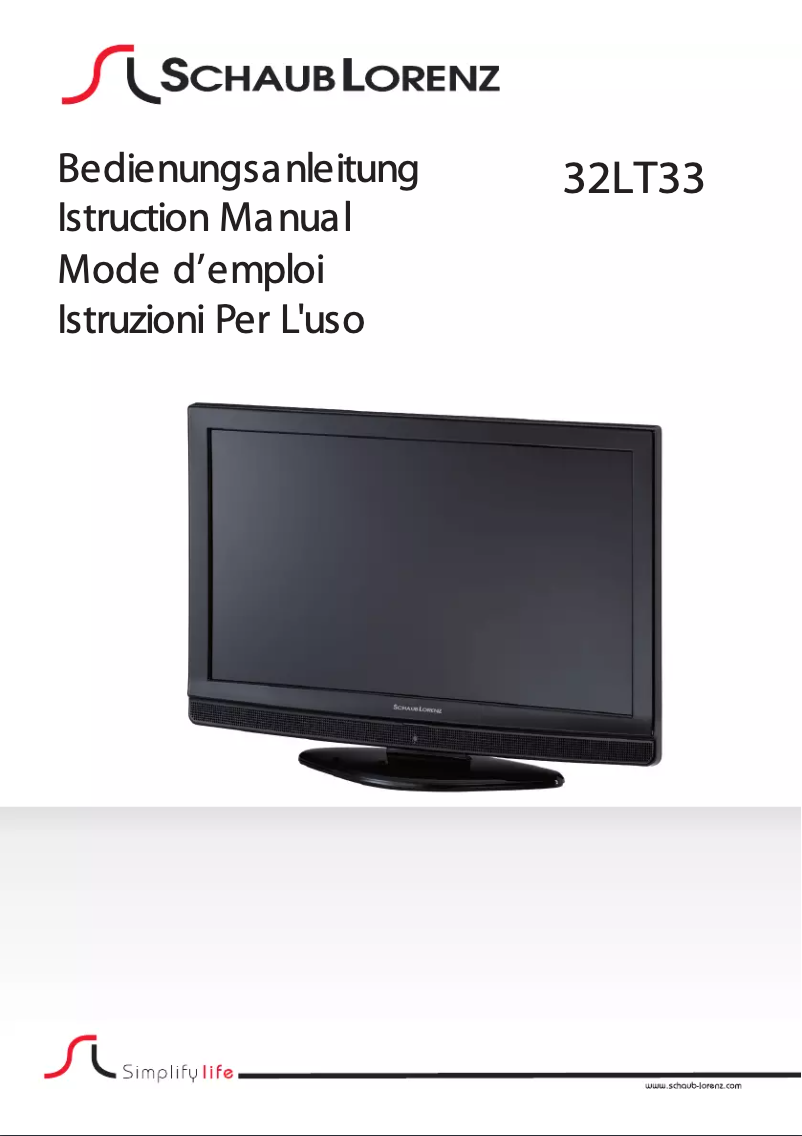 Page 1 de la notice Manuel utilisateur Schaub Lorenz 32LT33