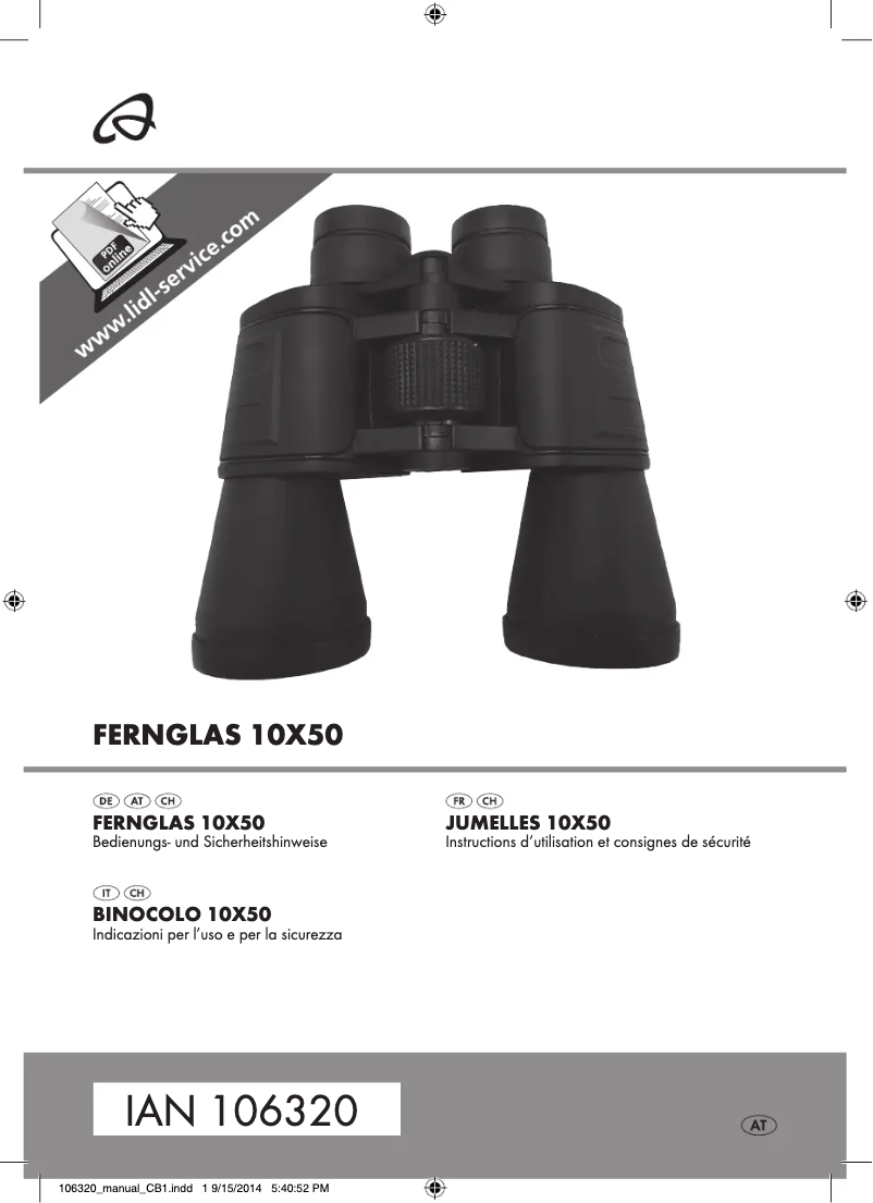 Page 1 of the manual User Manual Auriol IAN 106320