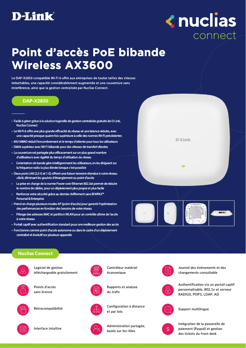 Image de la première page du manuel de l'appareil DAP-X2850