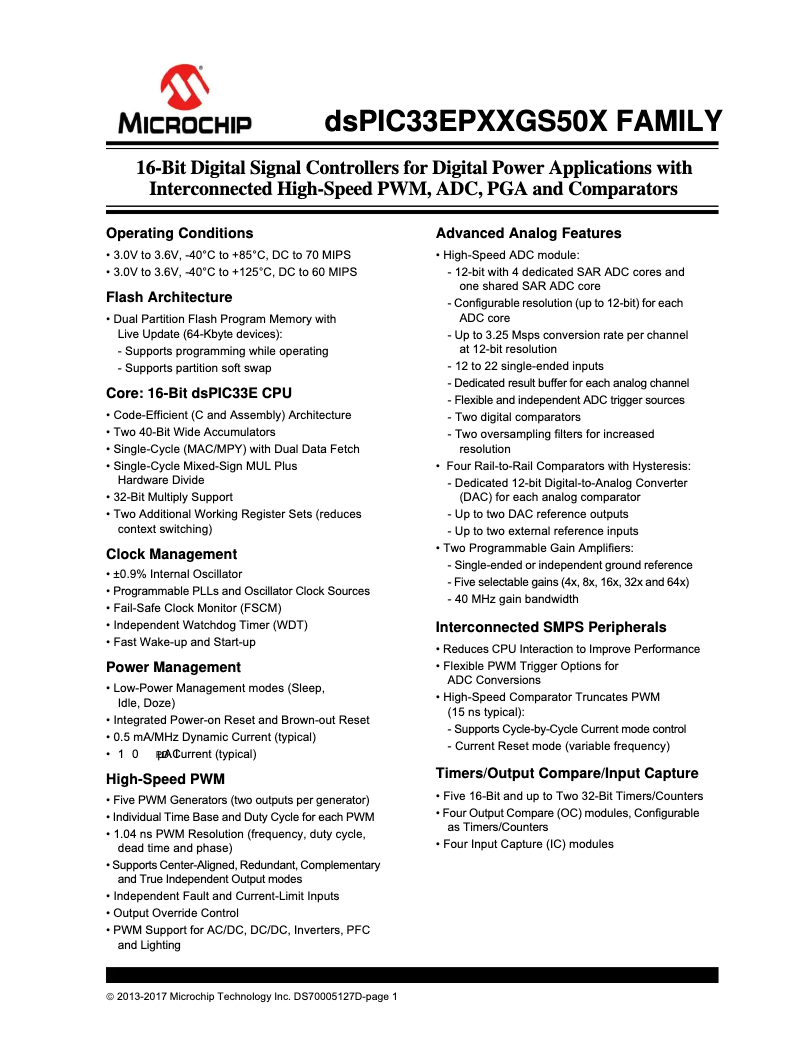 Página 1 del manual Manual de usuario Microchip dsPIC33EP32GS504