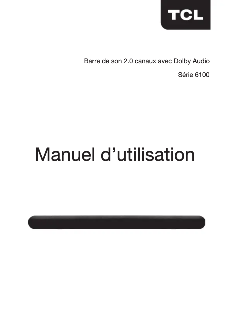 Image de la première page du manuel de l'appareil Alto 6 TS6100