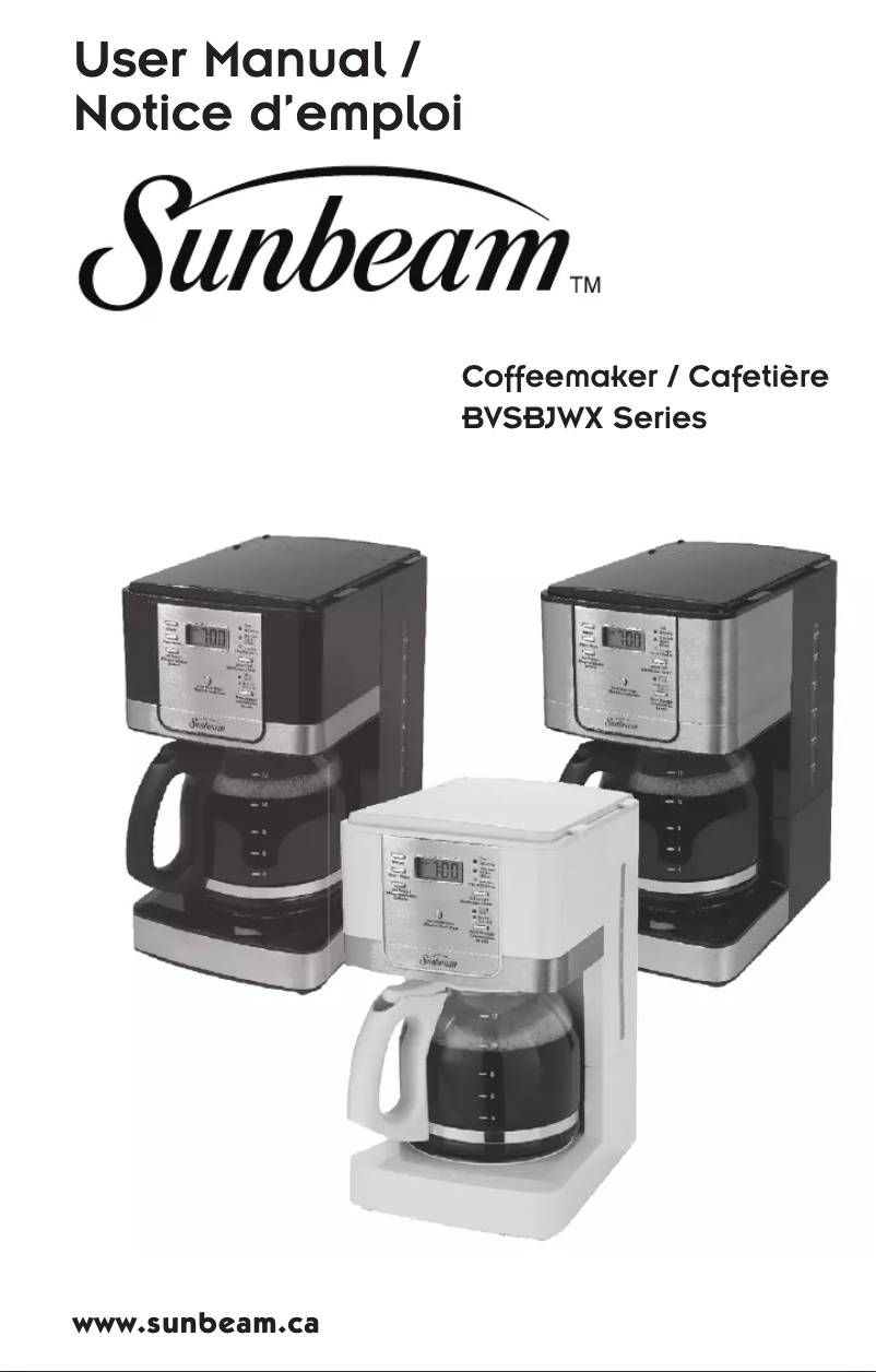 Page 1 de la notice Manuel utilisateur Sunbeam BVSBJWX27