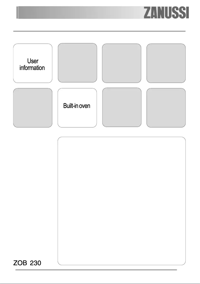 Image de la première page du manuel de l'appareil ZOB230N