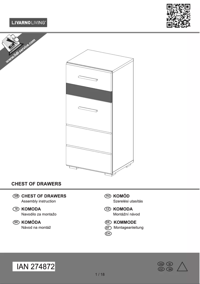 Image de la première page du manuel de l'appareil IAN 274872