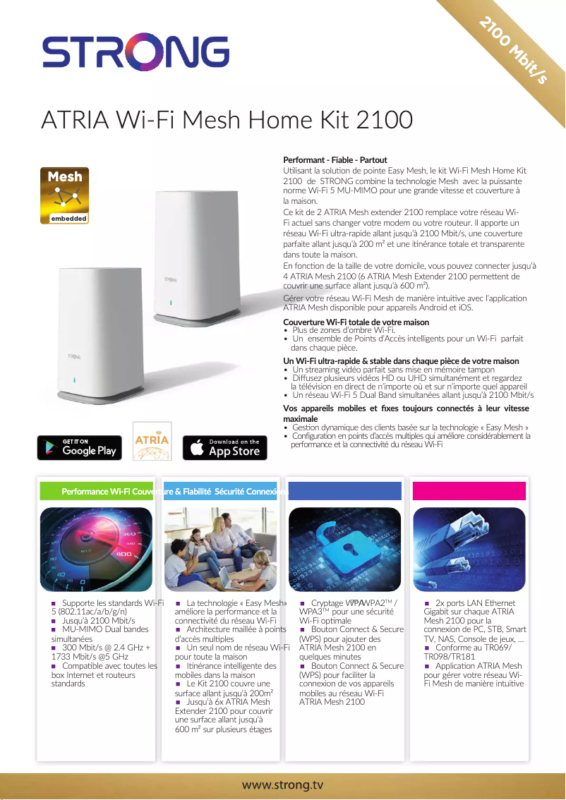 Page n°1 - Manuel utilisateur Strong ATRIA Wi-Fi Mesh Home Kit 2100