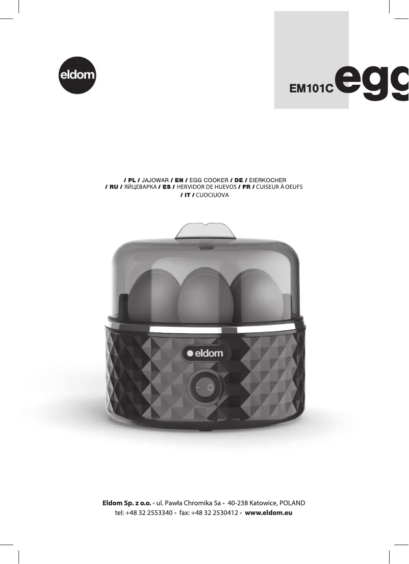 Página 1 del manual Manual de usuario Eldom Eggo EM101C