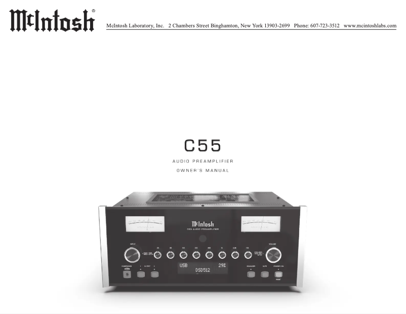 Image de la première page du manuel de l'appareil C55