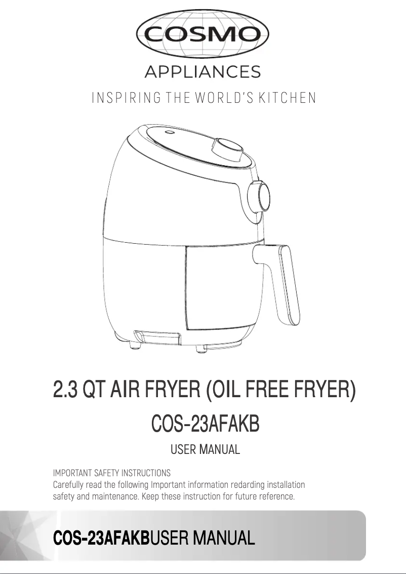 Página 1 del manual Manual de usuario Cosmo COS-23AFAKB