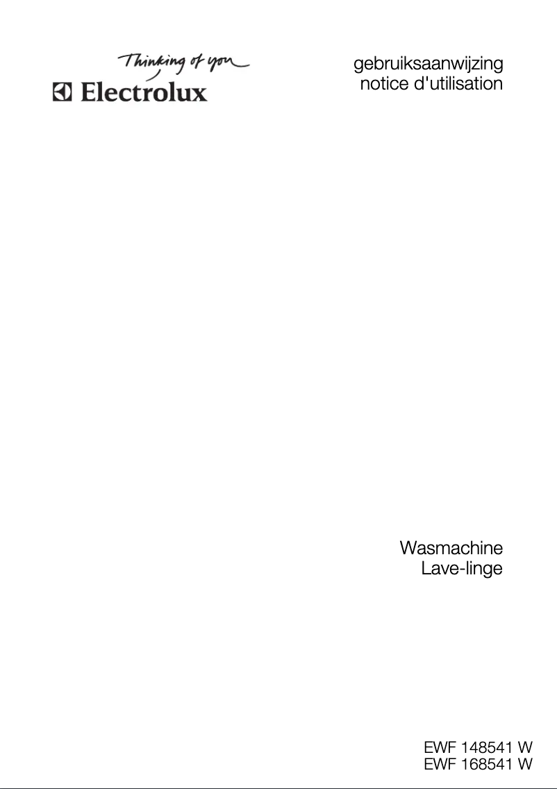 Page n°1 - Manuel utilisateur Electrolux EWF168541W