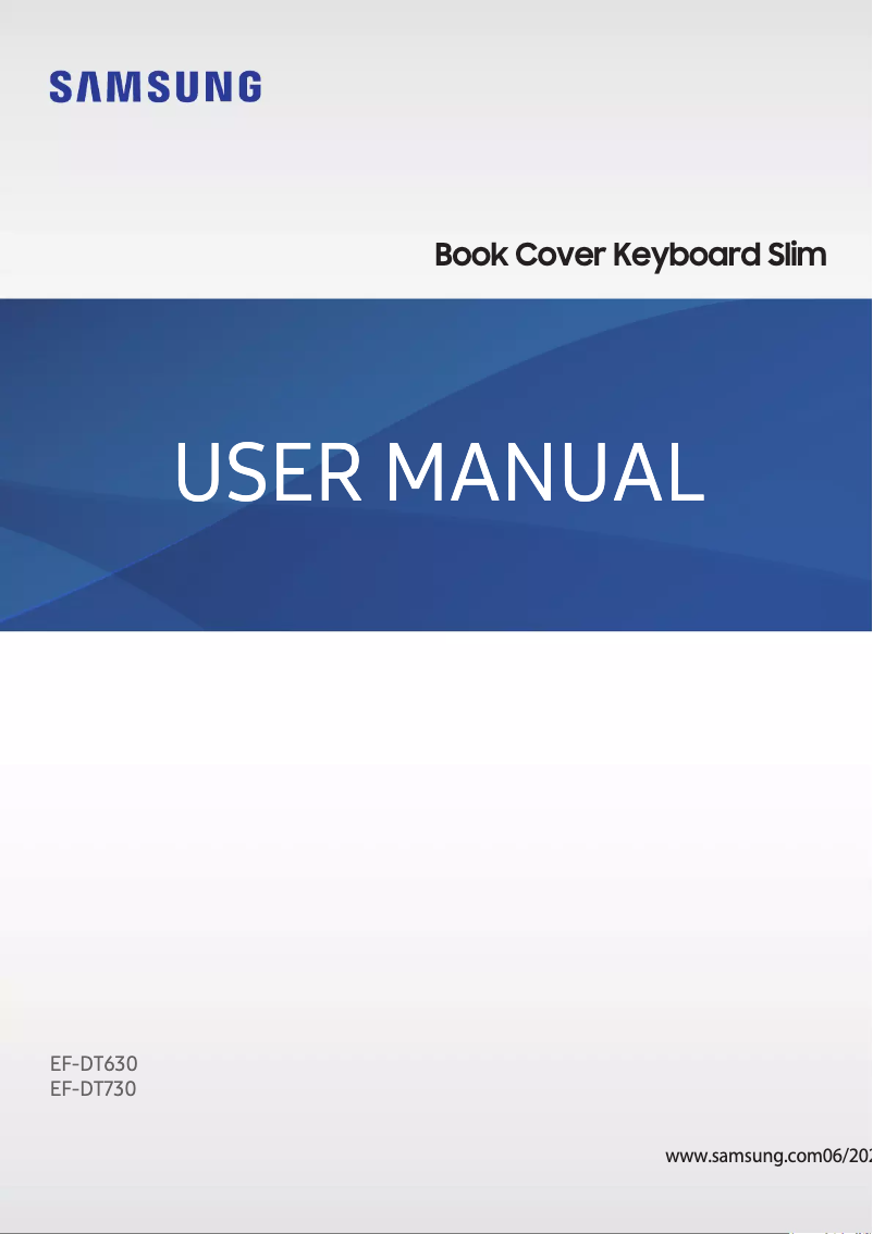 Page 1 de la notice Manuel utilisateur Samsung Book Cover Keyboard Slim