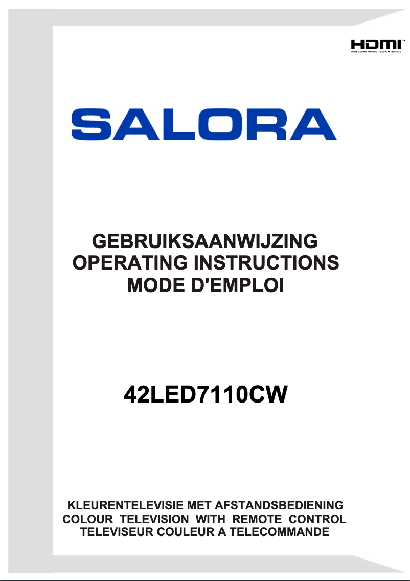 Page n°1 - Manuel utilisateur Salora 42LED7110CW
