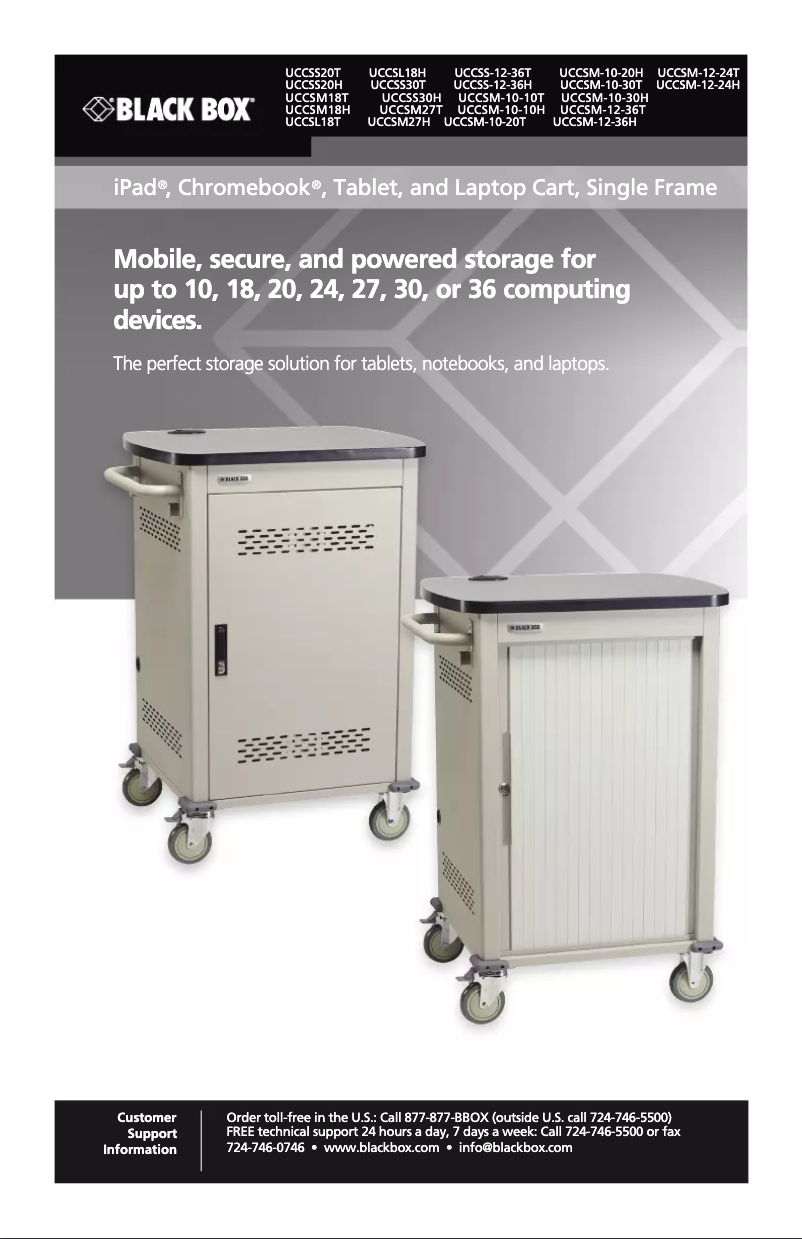 Page 1 de la notice Manuel utilisateur Black Box UCCSM-12-24H