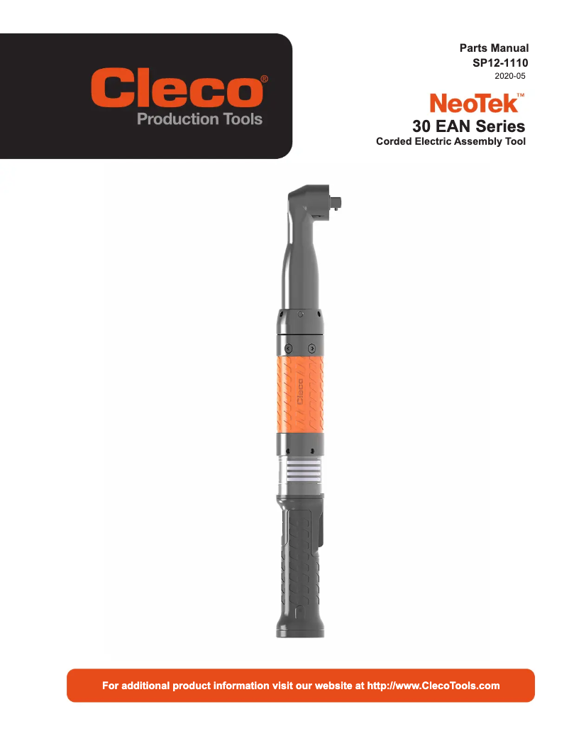 Page n°1 - Manuel d'utilisation et d'entretien Cleco 30EAN21FA3