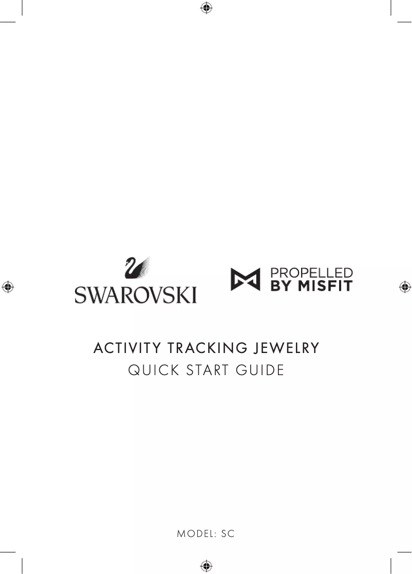 Page 1 de la notice Manuel utilisateur Misfit Swarovski Activity Crystal SC