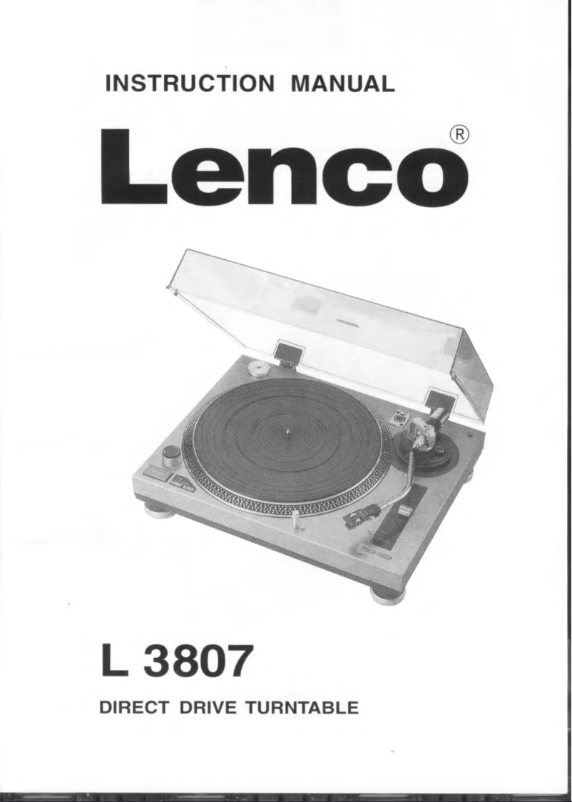 Page n°1 - Manuel utilisateur Lenco L-3807