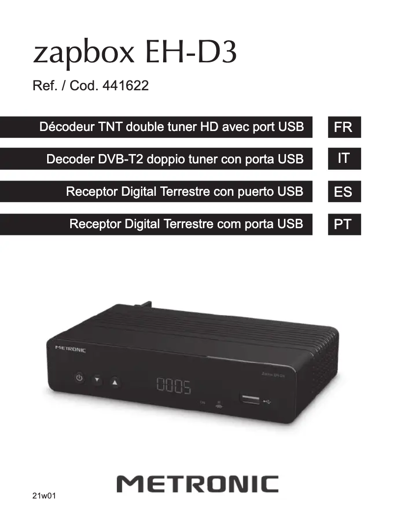 Image de la première page du manuel de l'appareil zapbox EH-D3