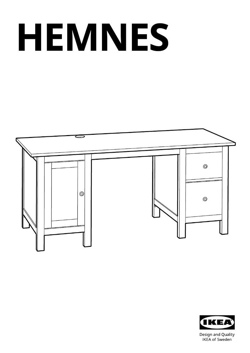 Page 1 de la notice Manuel utilisateur Ikea HEMNES 203.541.99