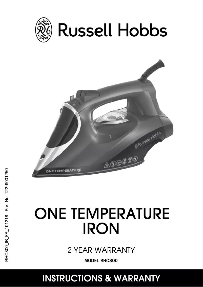 Page n°1 - Manuel utilisateur Russell Hobbs One Temperature RHC300