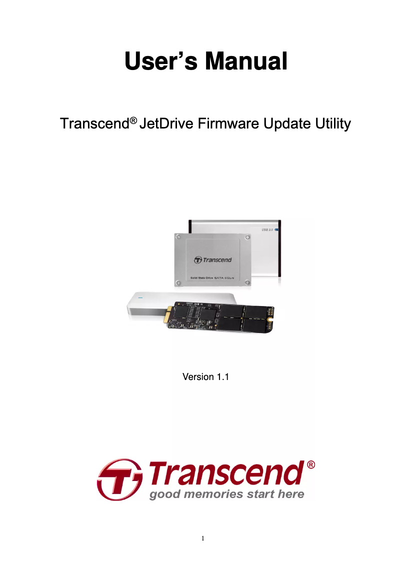 Image de la première page du manuel de l'appareil JetDrive 520