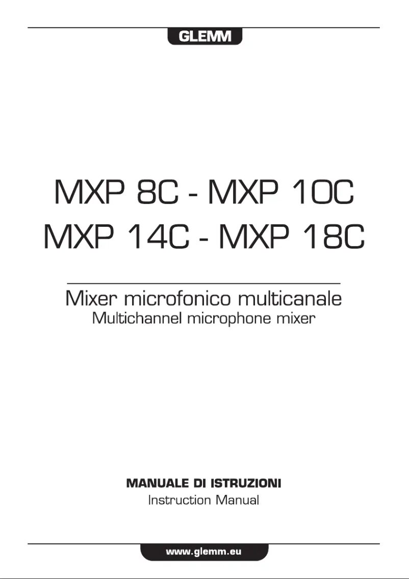 Image de la première page du manuel de l'appareil MXP 10C