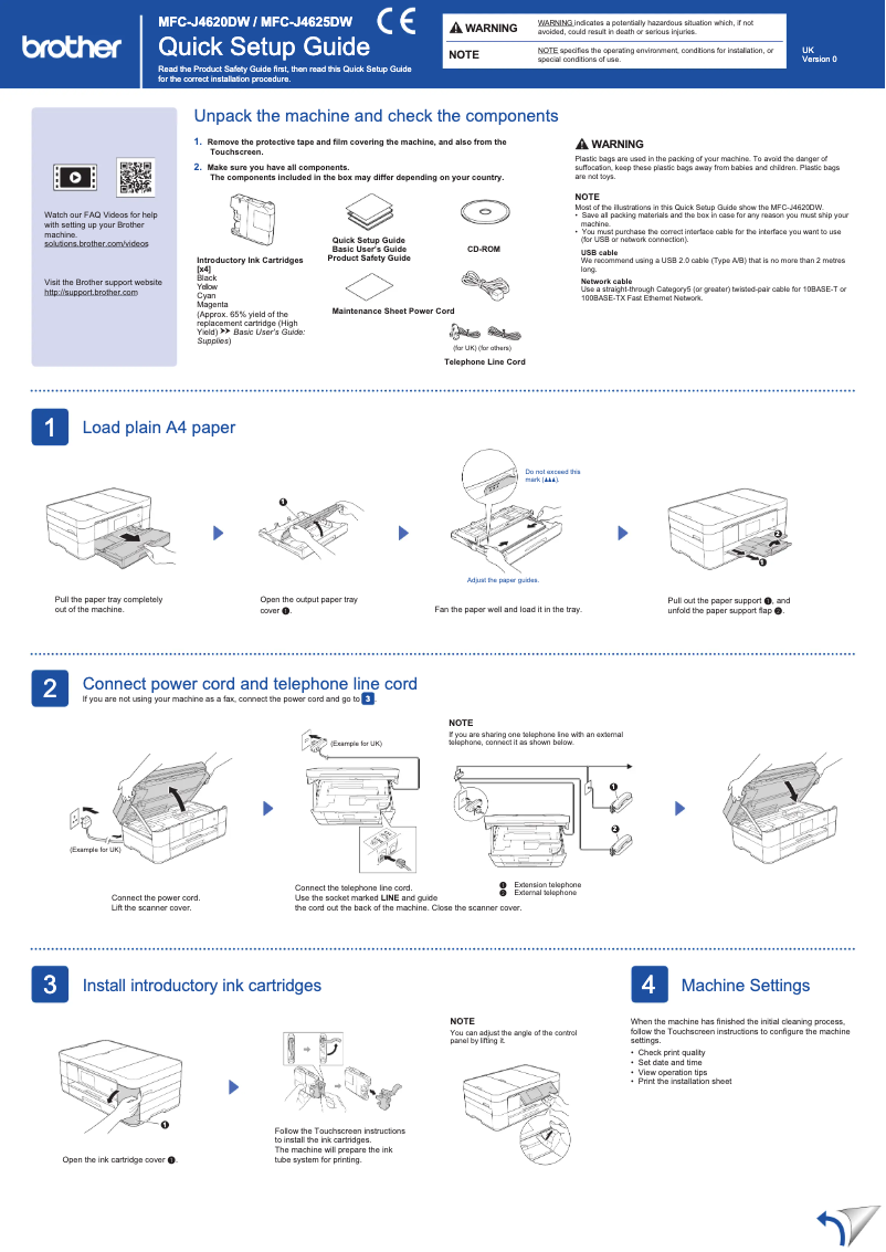 Page n°1 - Manuel utilisateur Brother MFC-J4625DW
