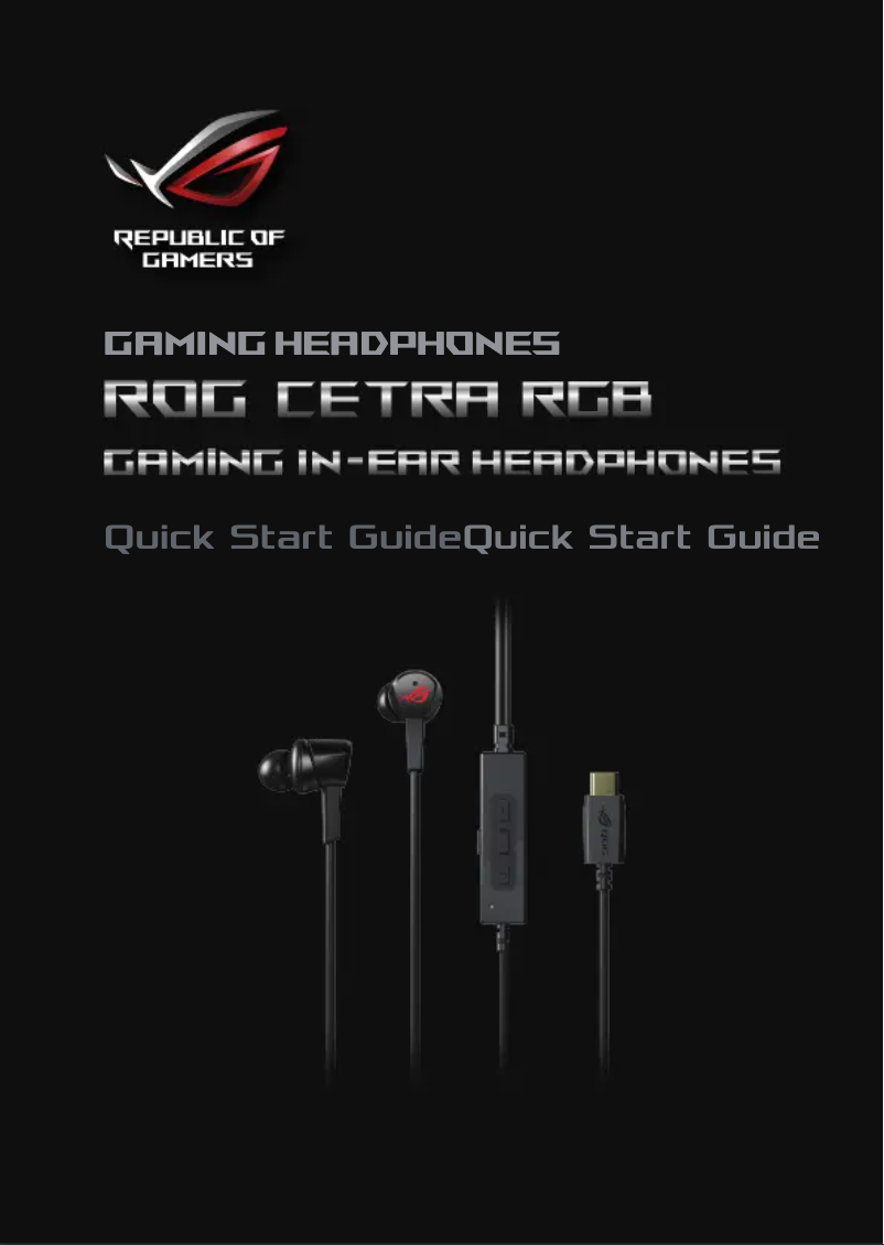 Image de la première page du manuel de l'appareil ROG Cetra RGB
