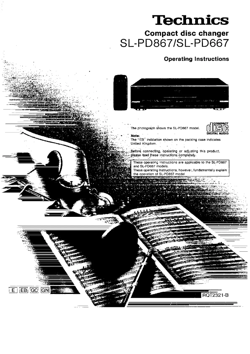 Page 1 de la notice Manuel utilisateur Technics SL-PD867