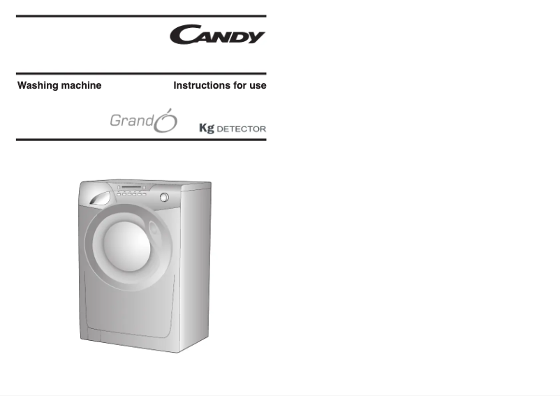 Page n°1 - Manuel utilisateur Candy GO 1282D-UK