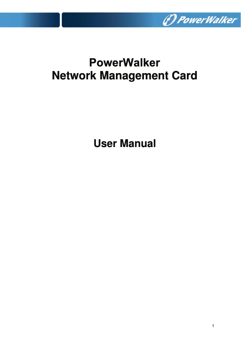 Página 1 del manual Manual de usuario PowerPlus NMC Card