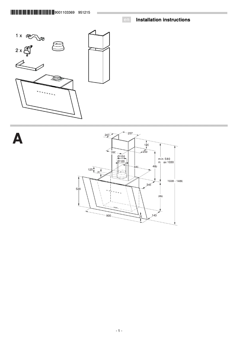 Page 1 de la notice Guide d'installation Siemens LC97KB672