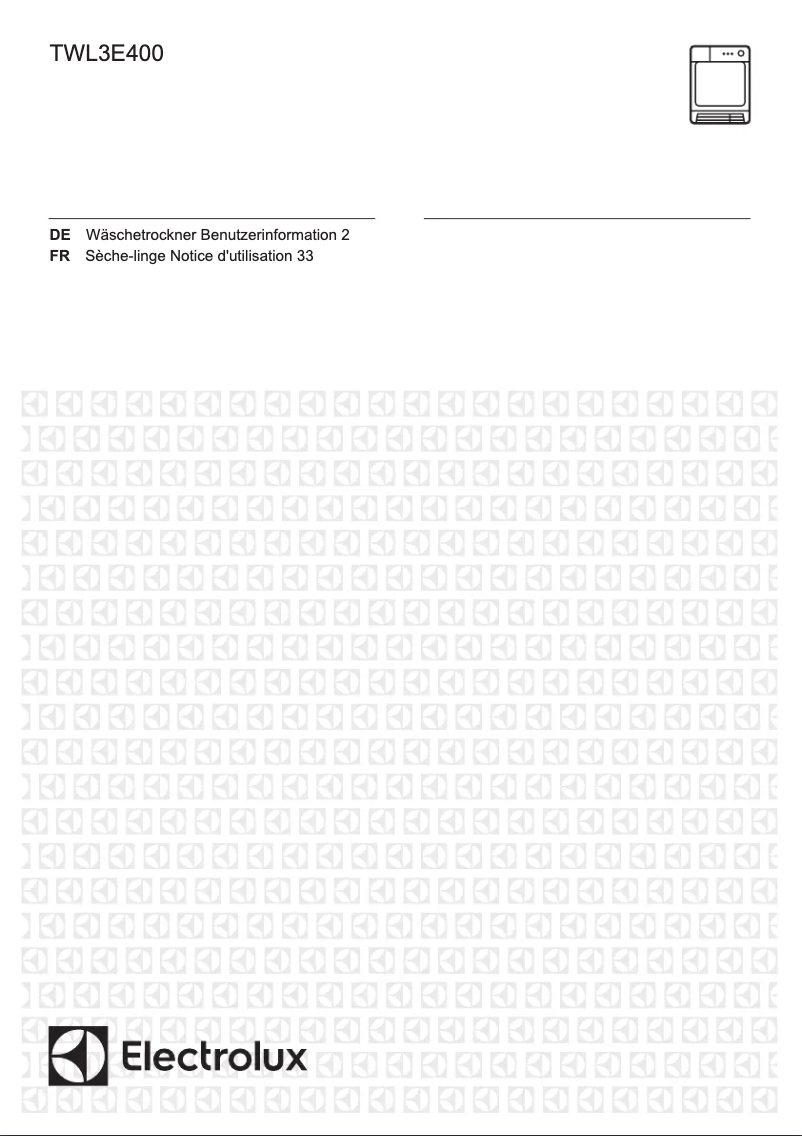 Page n°1 - Manuel utilisateur Electrolux TWL3E400