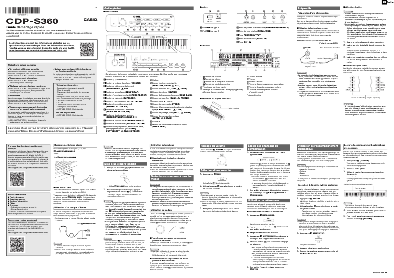 Image de la première page du manuel de l'appareil CDP-S360