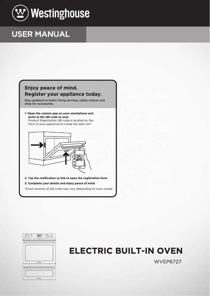 Image de la première page du manuel de l'appareil WVEP6727DD