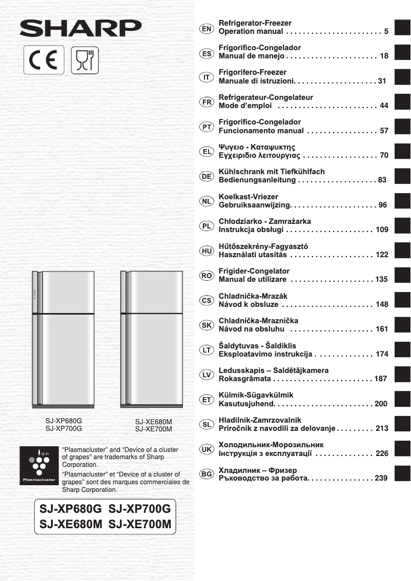 Imagen de la primera página del manual del dispositivo SJ-XE680MBE