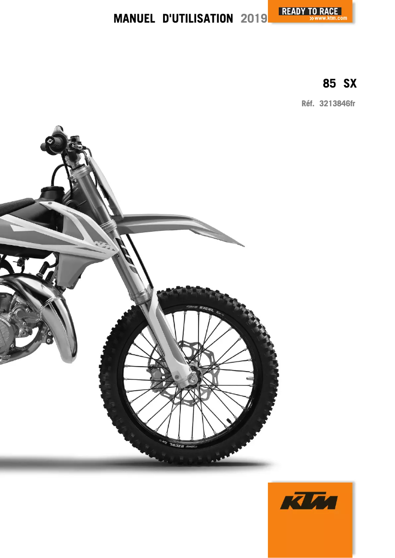 Page n°1 - Manuel utilisateur KTM 85 SX 19/16 (2019)