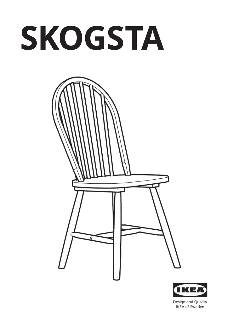 Page 1 de la notice Manuel utilisateur Ikea SKOGSTA 705.448.66