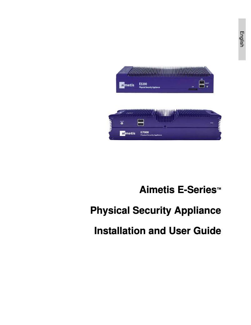 Image de la première page du manuel de l'appareil AIM-E3210
