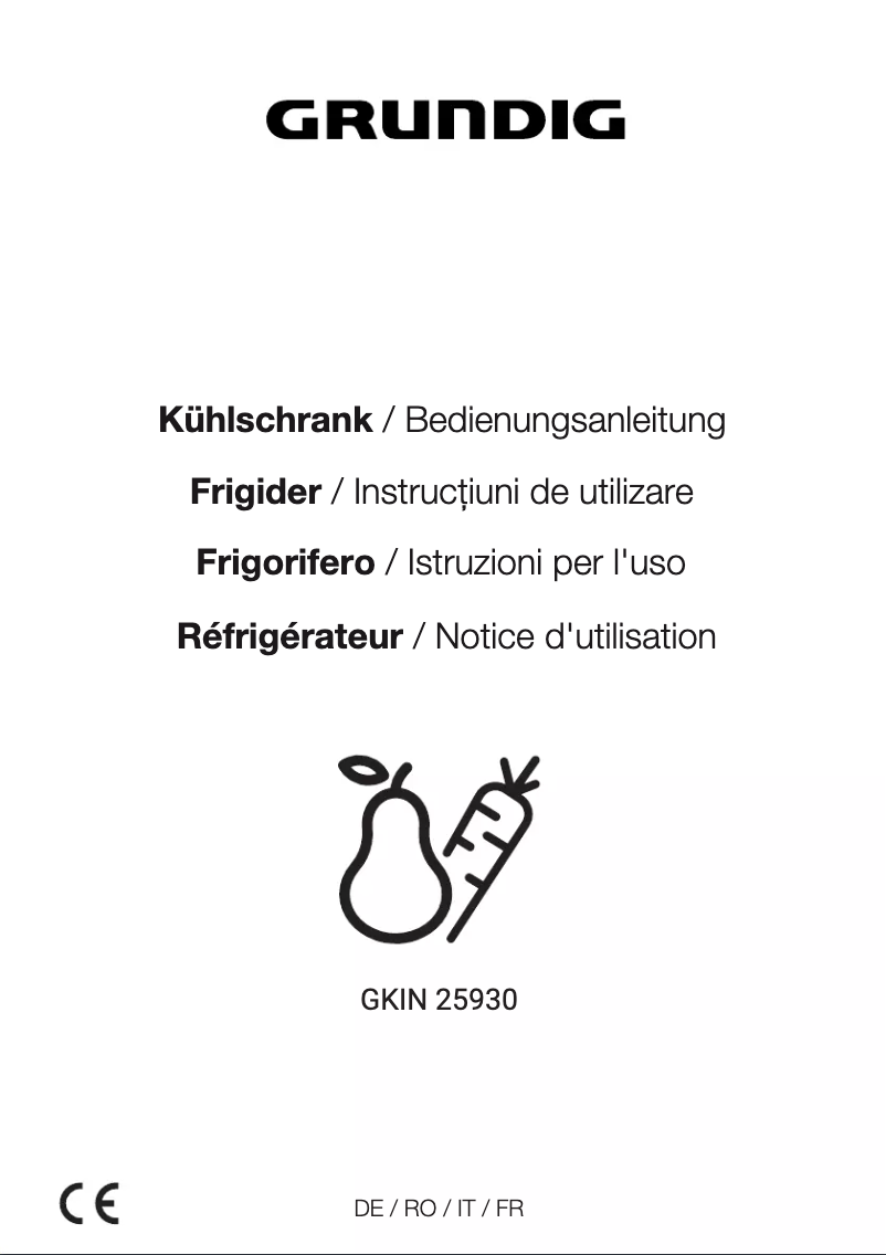 Image de la première page du manuel de l'appareil GKIN 25930