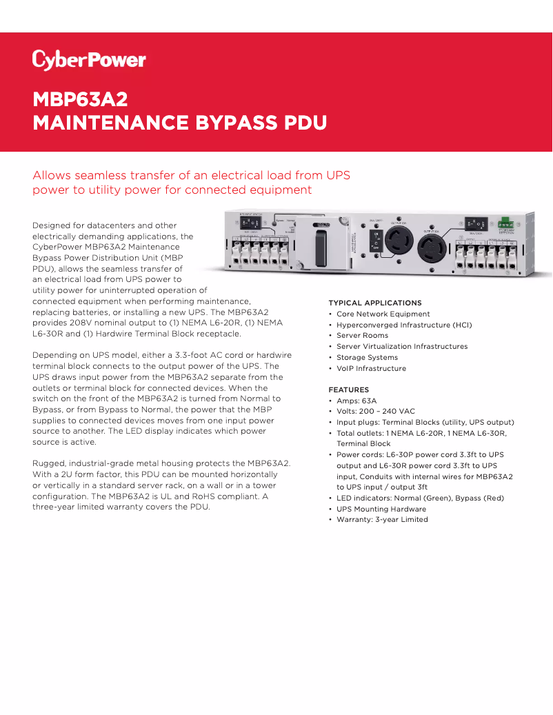 Image de la première page du manuel de l'appareil MBP63A2
