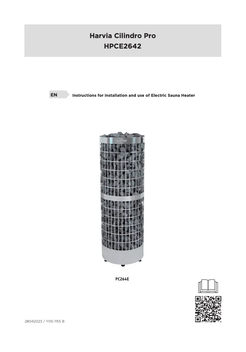 Page n°1 - Manuel utilisateur Harvia Cilindro Pro HPCE2642