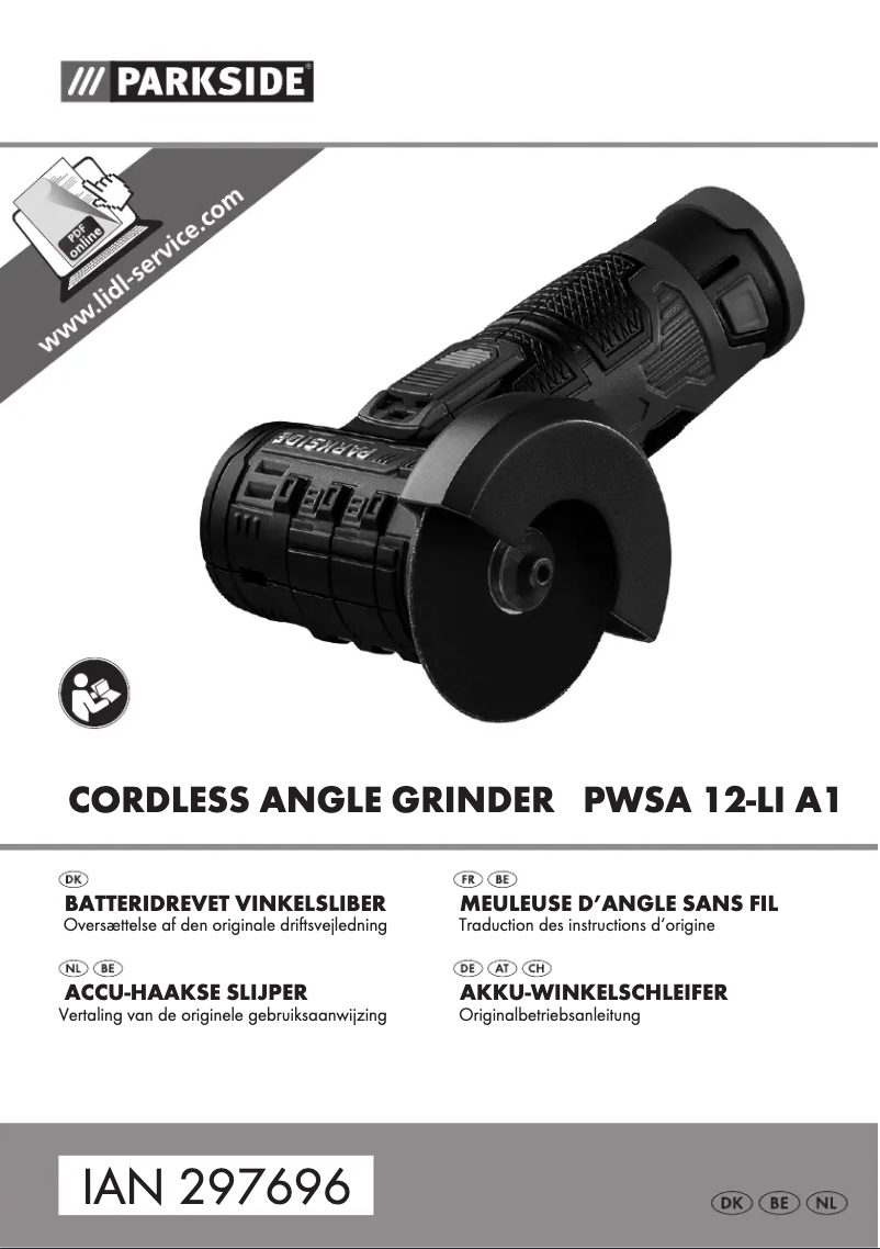 Page n°1 - Manuel utilisateur Parkside PWSA 12-Li A1