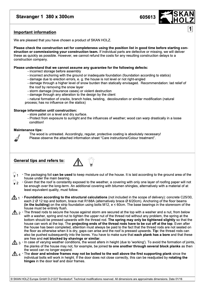 Imagen de la primera página del manual del dispositivo Stavanger