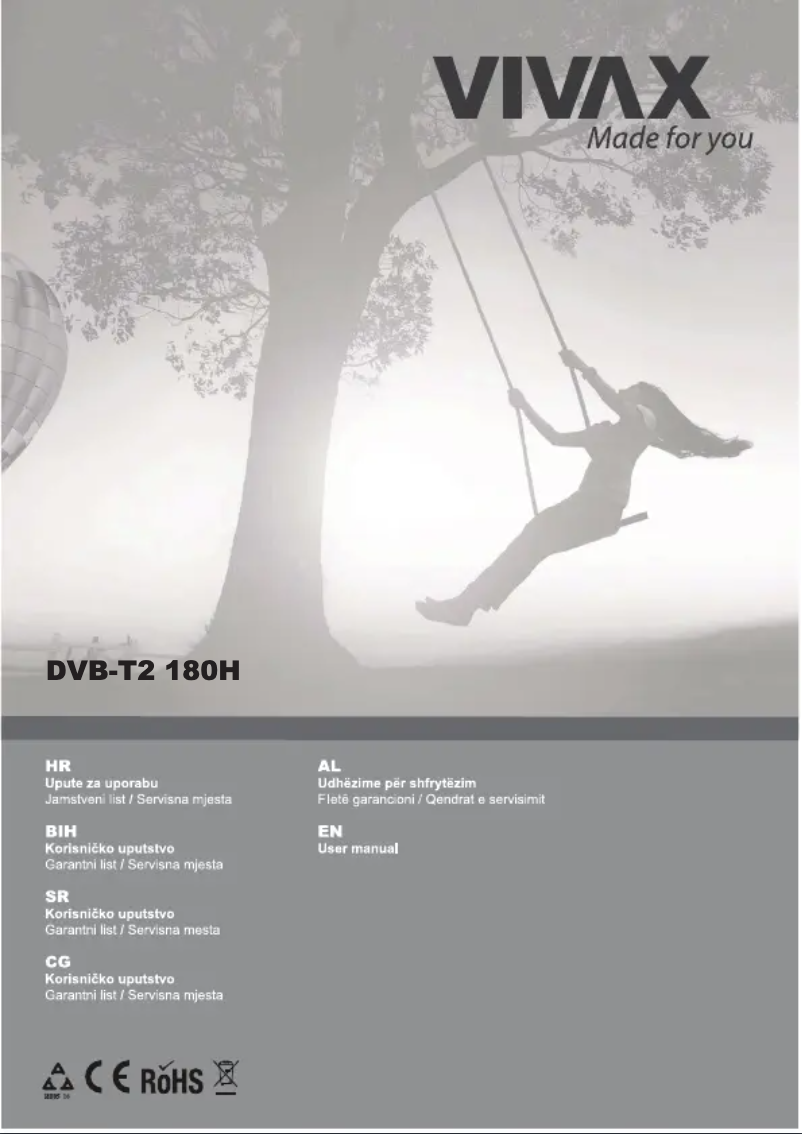 Image de la première page du manuel de l'appareil DVB-T2 180H
