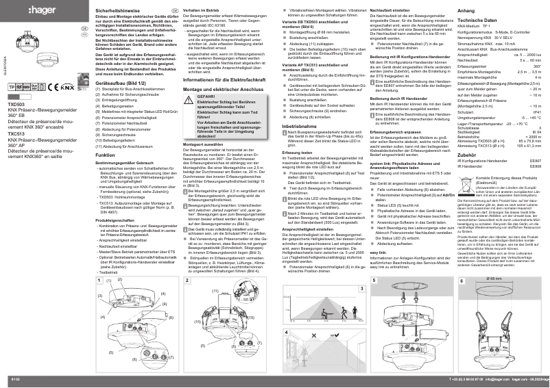 Image de la première page du manuel de l'appareil TXD503