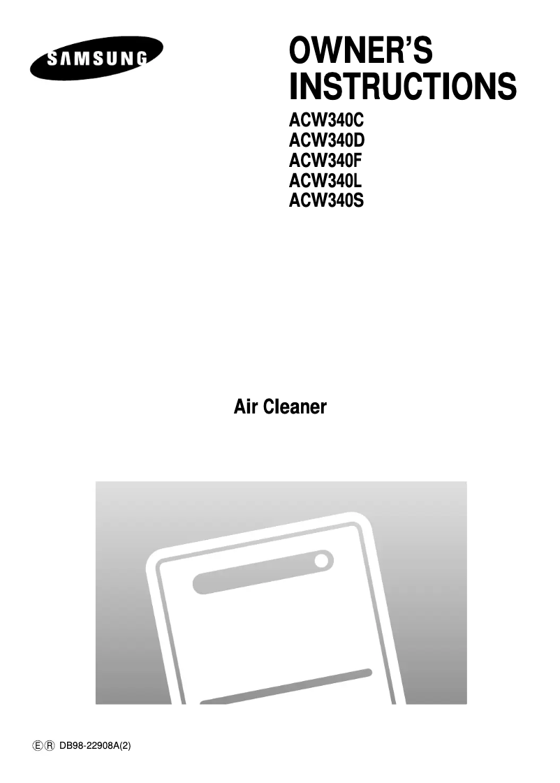 Image de la première page du manuel de l'appareil ACW340F