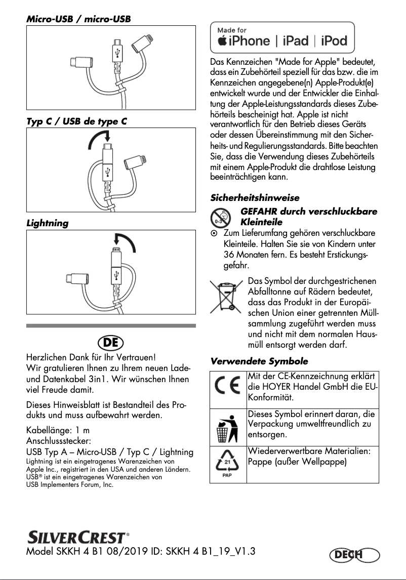 Page 1 de la notice Manuel utilisateur SilverCrest SLKL 1 A2