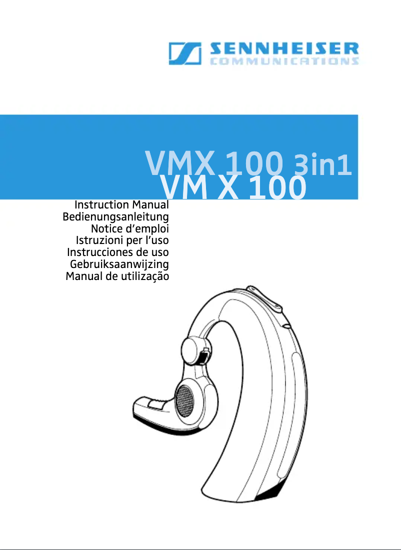 Page n°1 - Manuel utilisateur Sennheiser VMX 100