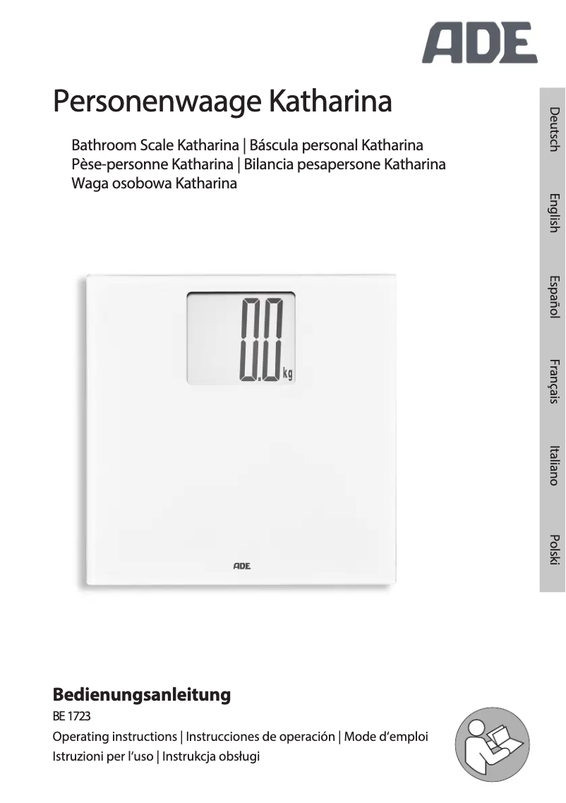 Page n°1 - Manuel utilisateur ADE Katharina BE 1723