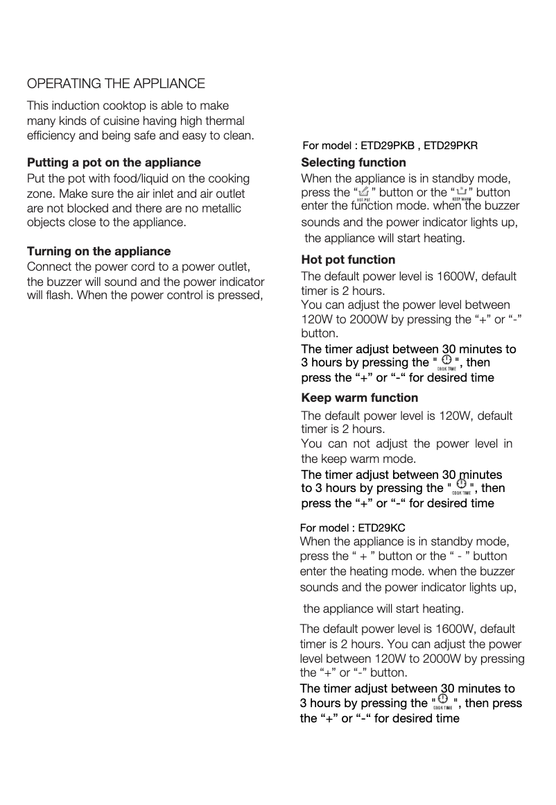 Page 1 de la notice Guide d'installation Electrolux ETD29PKB