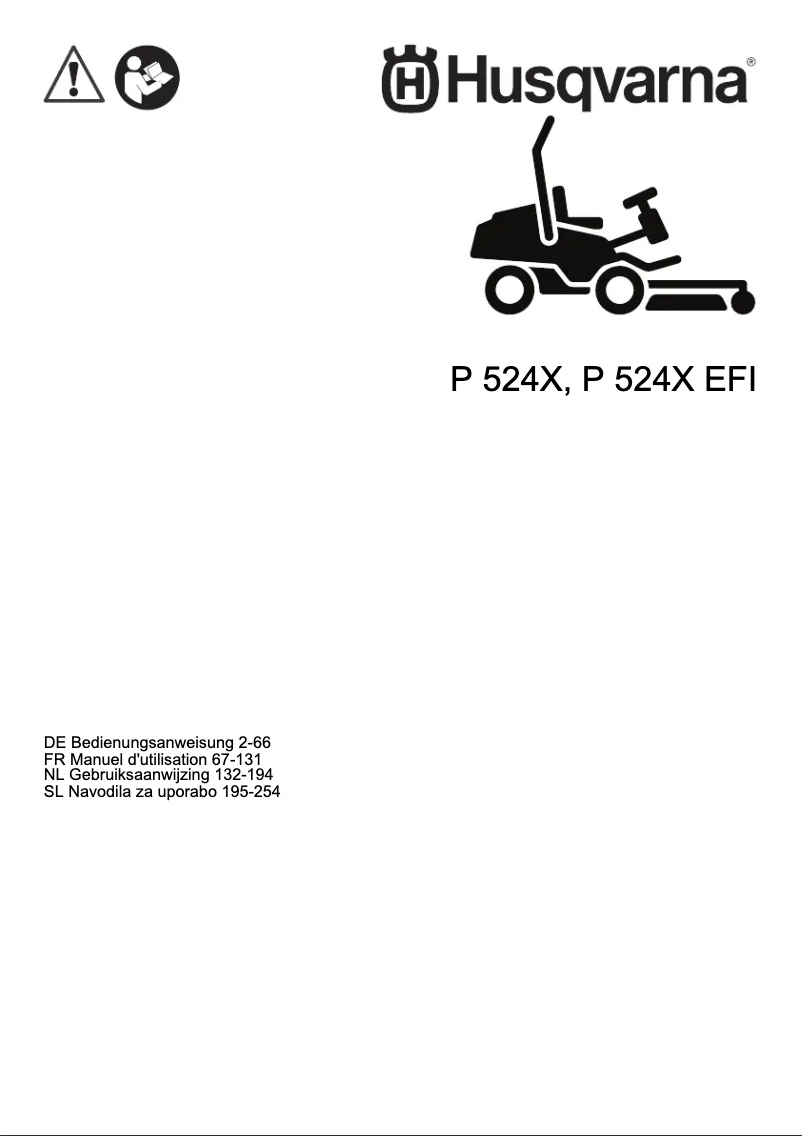 Page n°1 - Manuel utilisateur Husqvarna P 524X EFI